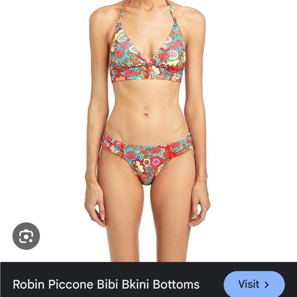 Robin Piccone Multicolor Floral Bikini Size L NWOT